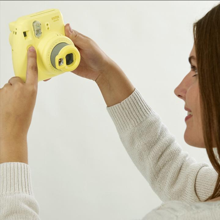 Actual product image Fujifilm Instax Mini 8 selfie lens - yellow