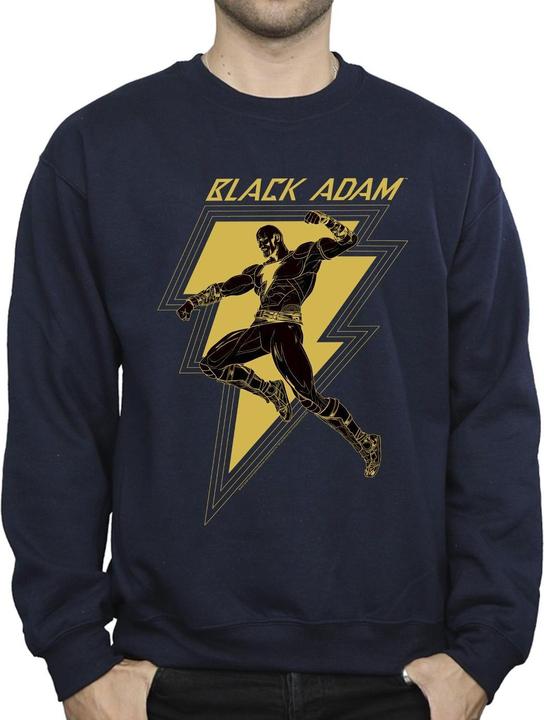 Produktbild Schwarz Adam Golden Bolt Brust Baumwolle Sweatshirt (S)