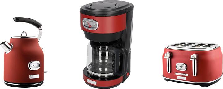 Produktbild Westinghouse 4-Schlitz Toaster, Wasserkocher 1,7 L und Kaffeemaschine Retro Frühstücksset, 4-Schlitz (1.70 l)