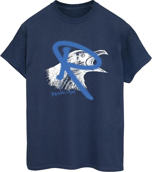 Actual product image Womens/Ladies Ravenclaw Pop Spray Cotton Boyfriend T-Shirt (3XL)