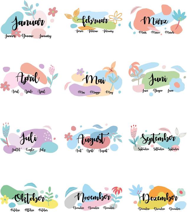 Immagine prodotto I Am Creative Calendario craft, calendario per il crafting, A4 (A4)
