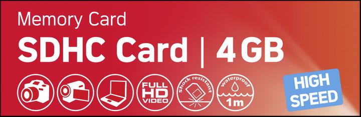 Image du produit AGFAPHOTO Carte SDHC 4Go haute vitesse Classe 10 UHS I U1 V10 (4 Go, SDHC, U1, UHS-I)
