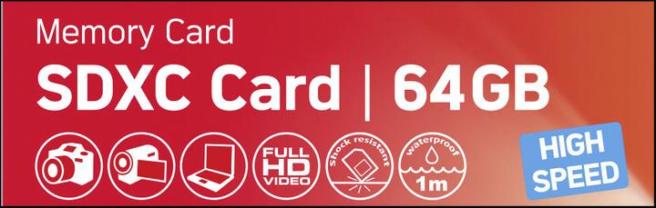 Actual product image AGFAPHOTO SDXC Card 64GB High Speed Class 10 UHS I U1 V30 (64 GB, SDXC, U1, UHS-I)
