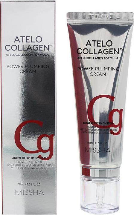 Produktbild Missha ATELO COLLAGEN 500 POWER PLUMPING CREAM Koreanische Kollagencreme für Gesicht Tag & Nacht (40 ml, Tagescreme)