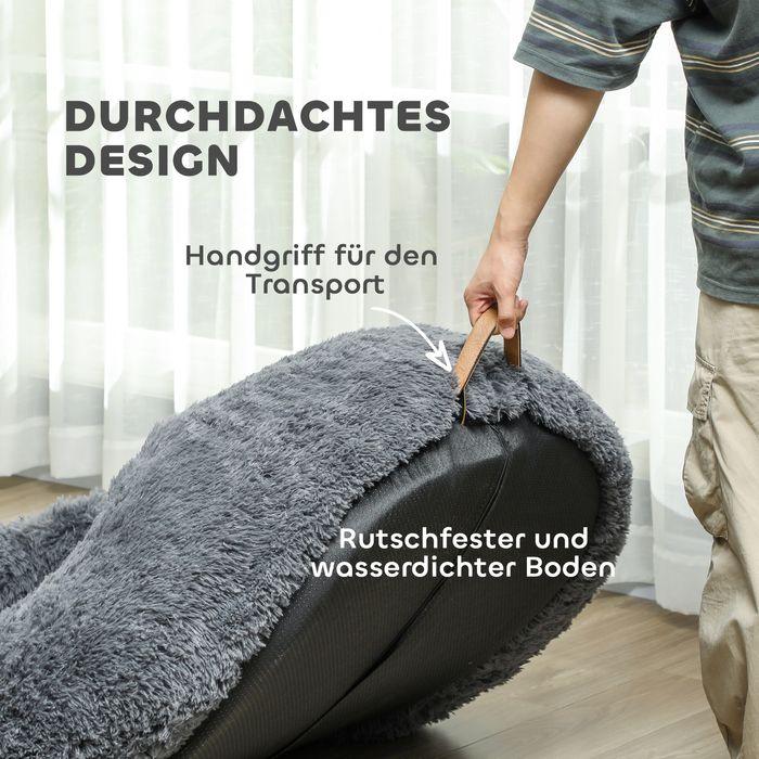 Immagine prodotto Swisshandel24 Hundebett für Menschen Waschbar Katzenbett mit 10cm Eier-Schaumstoffunterlage (Cane)