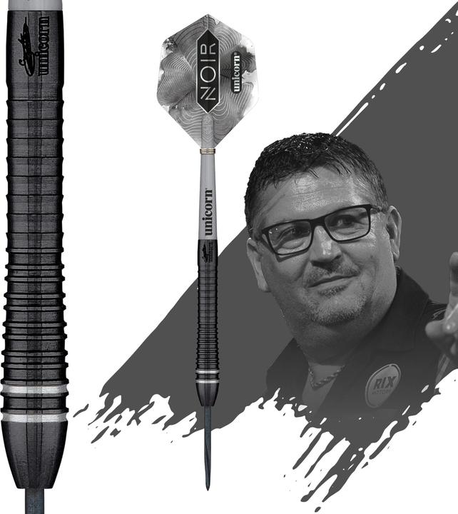 Immagine prodotto Unicorn Gary Anderson Noir Phase 6 - Freccette Deluxe in acciaio (24 g)