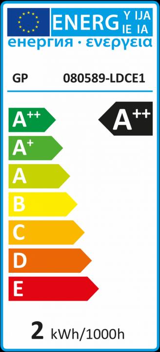 Energy Label GP Lighting Lighting LED Mini Globe E14 2W (25W), Filament (E14, 1.20 W, 100 lm, 1 x, G)