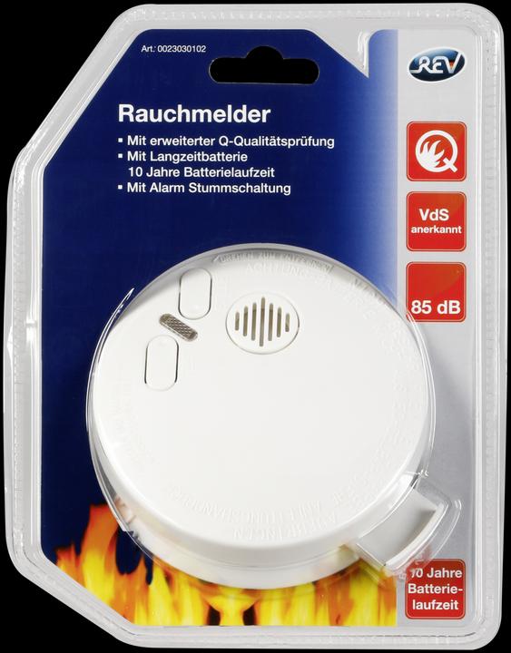 Actual product image REV Smoke detector with long-life battery