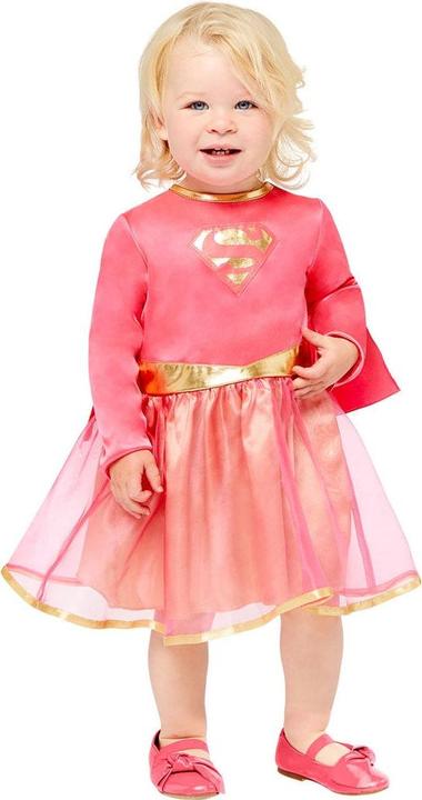 Actual product image Amscan Mini Pink Supergirl Kostüm für Babys und Kleinkinder (6, 7, 8, 9, 10, 11, 12)