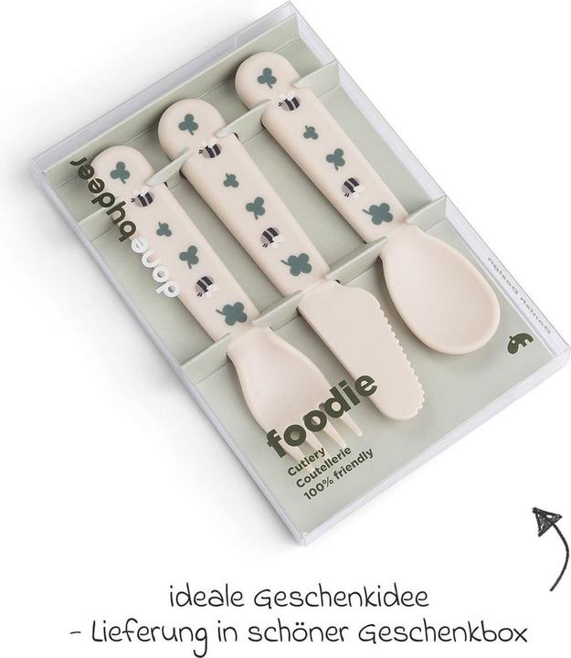 Actual product image Done by Deer Esslernbesteck 3-tlg. Besteck-Set Foodie - Tiny Farm -