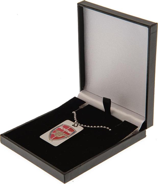 Actual product image Arsenal FC Enamel Crest Dog Tag And Chain (100% synthetic material)