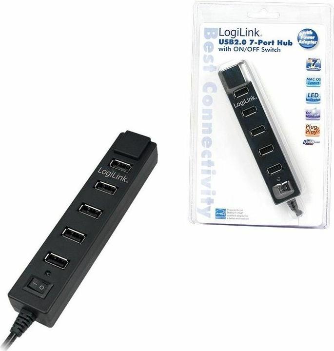 Immagine prodotto LogiLink UA0124 (USB-A, 7 Porti)