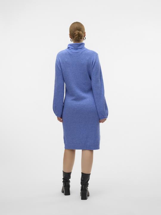 Produktbild Mamalicious Normal geschnitten Rollkragen Elastische Bündchen Ballonärmel Kurzes Kleid Strickkleid (XL)