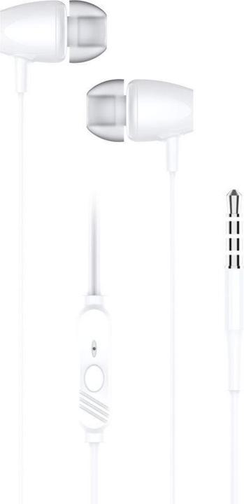 Produktbild BlueStar Wired headphones Blue Star BLUE STAR wire earphones Jack 3,5 mm with microphone PA-E67 1,2 m white (Kabelgebunden)