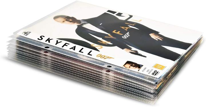 Produktbild DVD Schutzhüllen 162x185mm transparent mit Klappe und Abheftrand VE=100 Stück