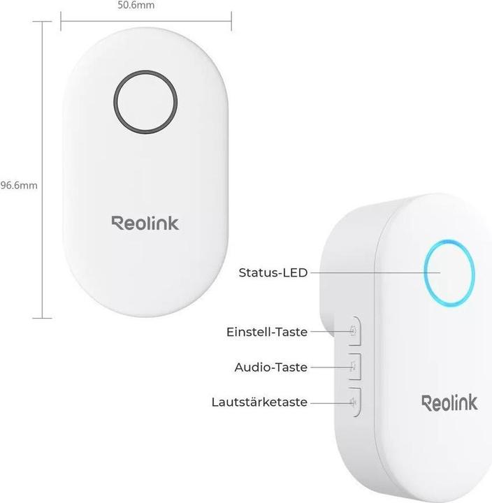 Image du produit Reolink zusätzliche Klingel, Gong - Chime, weiss passend zu Doorbell