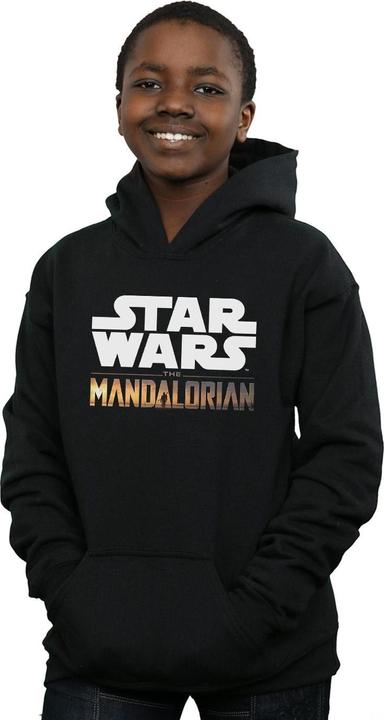 Immagine prodotto Star Wars The Mandalorian Logo Felpa con Cappuccio Ragazzi (140, 146)