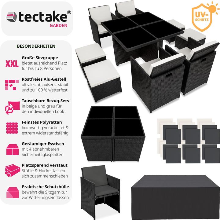 Image du produit tectake Salon de jardin MANHATTAN (100 cm)