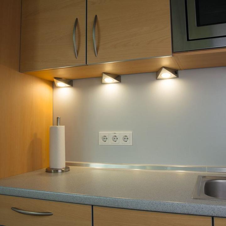 Image du produit Heitronic Eclairage de vitrine à LED 6 W blanc chaud acier inoxydable (360 lm)