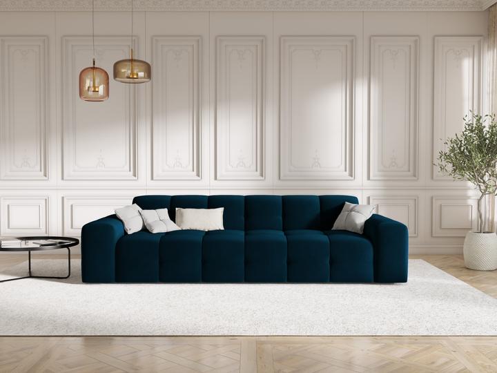 Actual product image Micadoni Velvet Sofa, "Kendal", 4 Seats, 255x103x79Made in Europe (2 person sofa, 3-seater, 4-seater)