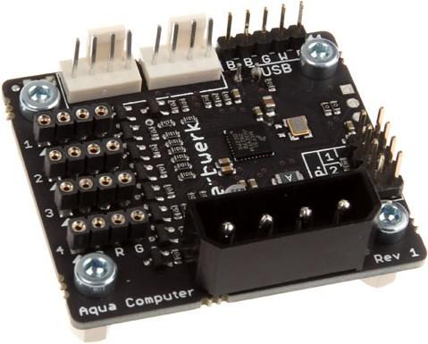 Actual product image Aqua Computer farbwerk four-channel RGB controller (5 Fan)