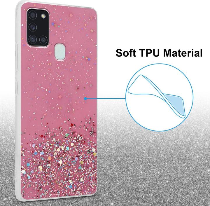 Actual product image Cadorabo TPU cover sparkling glitter (Samsung Galaxy A21s)