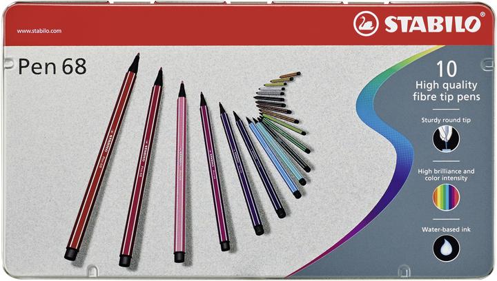 Produktbild STABILO Pen 68 (Mehrfarbig, 10 x)
