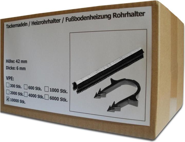 Image du produit Sanpro Agrafes, support de tube chauffant pour chauffage au sol, quantité 10.000 pièces