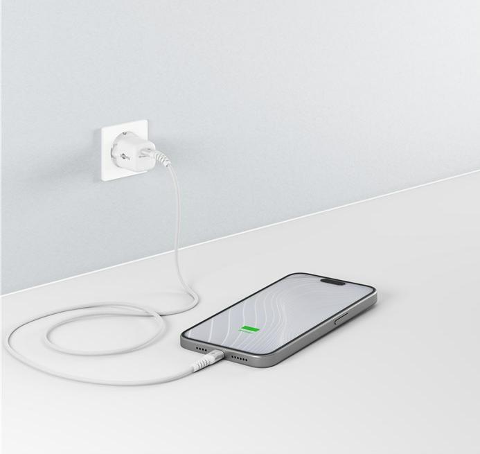 Produktbild Goobay USB-C-auf-USB-C-Textilkabel mit Metallsteckern, 2 m, weiss (2 m, USB 2.0)