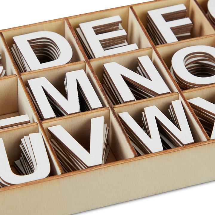 Immagine prodotto Relaxdays Set di lettere in legno da 324 pezzi