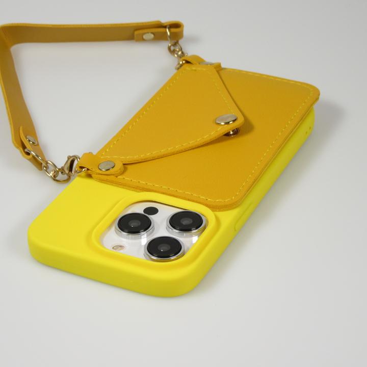 Image du produit PhoneLook Coque Silicone soft touch avec pochette à cartes ou argent en cuir et lanière intégrée (Apple iPhone 14 Pro)