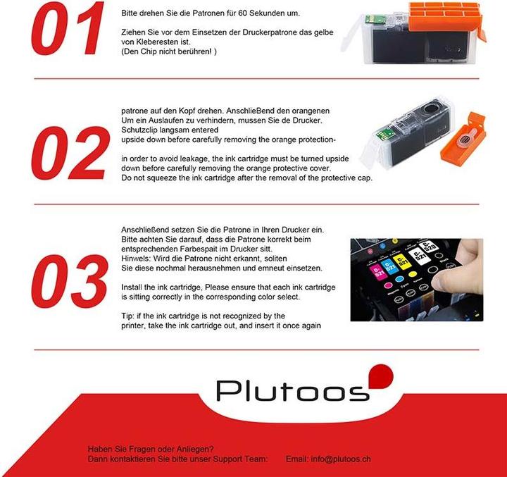 Actual product image Plutoos Canon CLI-521 BK Cartridge XXL compatible, Photoblack (FC)