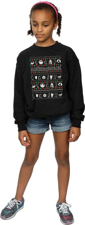 Actual product image Disney Girls Nightmare Before Christmas Festive Icons Sweatshirt (152, 158)