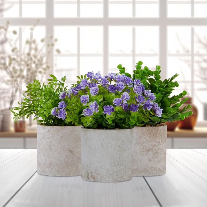 Immagine prodotto Relaxdays 3x pianta artificiale (23 cm)