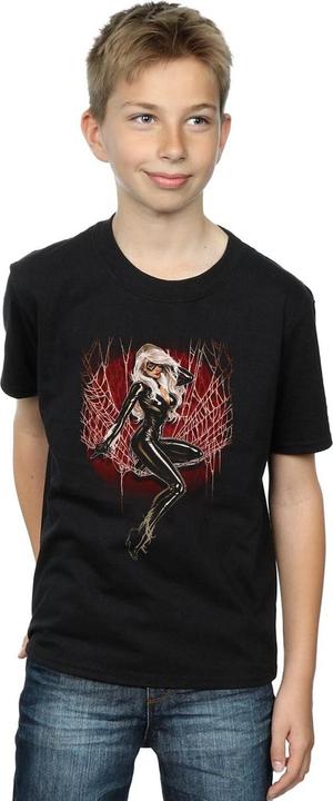 Immagine prodotto Black Cat Spider Web Maglietta Ragazzi (116)