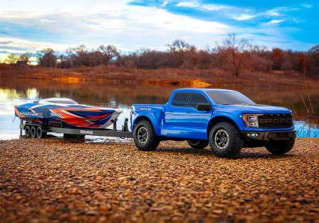 Actual product image Traxxas BOAT SPARTAN SR 1037mm 1:10 EP RTR ORANGE TQi 2.4GHz WITHOUT charger and WITHOUT battery