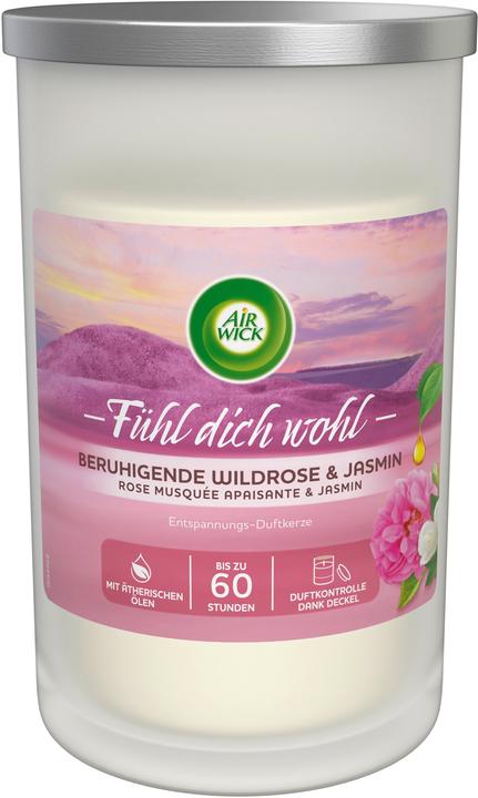 Produktbild Air Wick Grosse Duftkerze Beruhigende Wildrose & Jasmin (310 g)