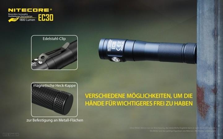 Actual product image Nitecore EC30 incl. battery (11.15 cm, 1800 lm)