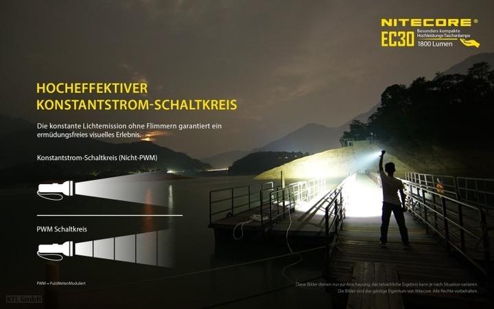 Actual product image Nitecore EC30 incl. battery (11.15 cm, 1800 lm)