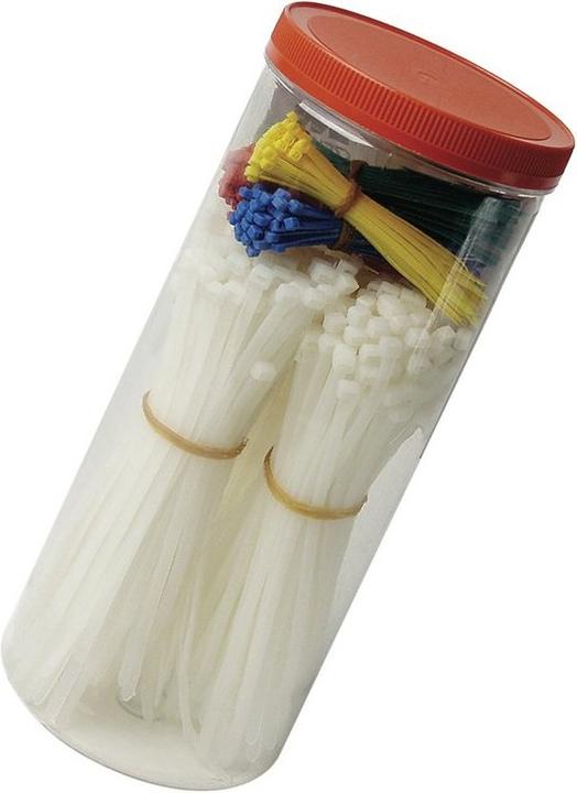 Image du produit Mannesmann Jeu de colliers de serrage, 300 pièces dans une boîte ronde, dimensions : (L)210 x (P)72 x (H)72 mm (72 mm, 300 pcs)