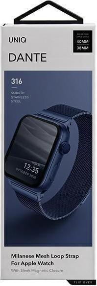 Productafbeelding Uniq Uniek bandje Dante Apple Watch Series 4/5/6/7 (40 mm, Roestvrij staal)