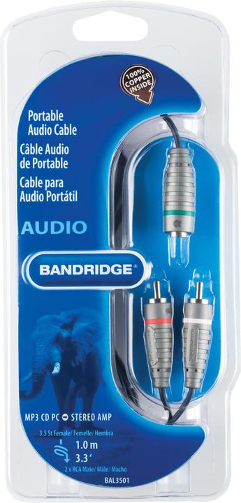 Image du produit Bandridge Audio BAL3501 (1 m, Jack 3,5 mm (AUX), RCA)