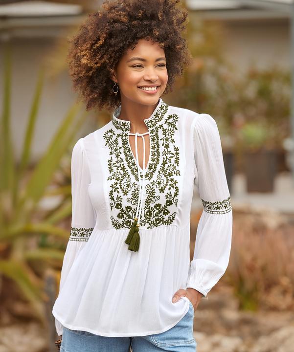 Produktbild Joe Browns Floral Embroidered Crinkle Tunic Top (18)
