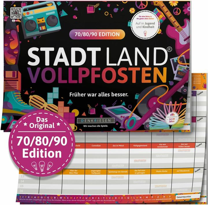 Actual product image Denkriesen STADT LAND VOLLPFOSTEN® A4 - 70/80/90 EDITION " Everything used to be better". (German)