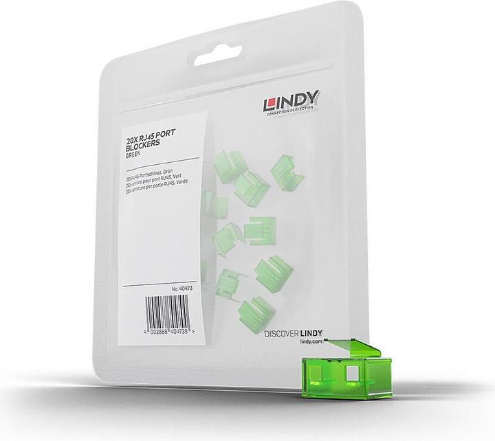 Produktbild Lindy RJ45 Port Blockers x 20 Green
