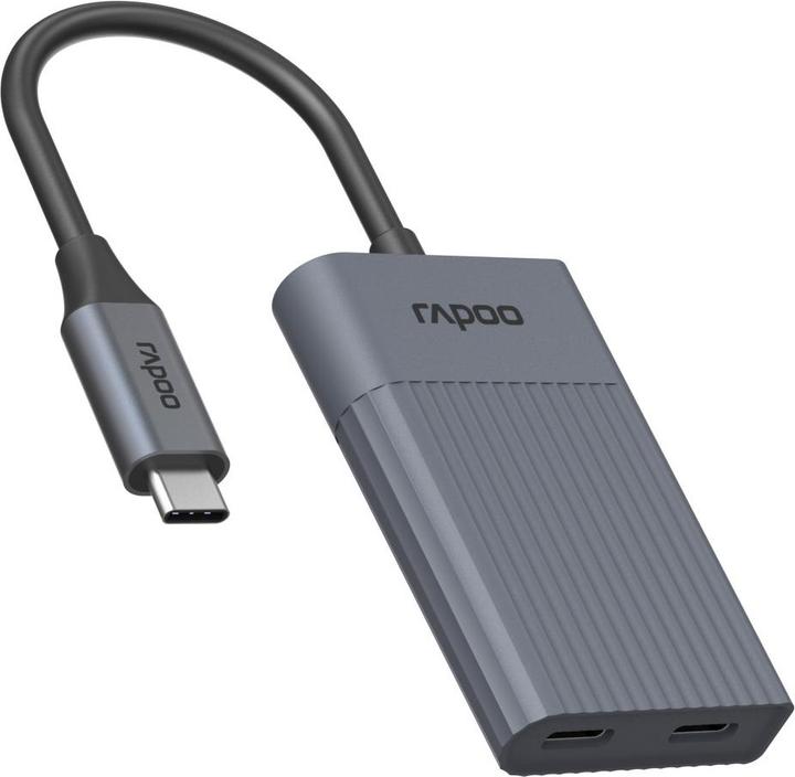 Produktbild Rapoo USB-C Hub UCH-4013 USB-C auf USB-A und USB-C, grau (00226496) (USB-C, 4 Ports)