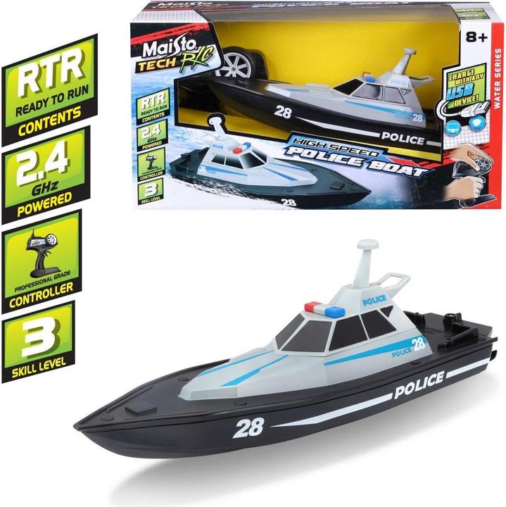 Actual product image Maisto High Speed Police Boat