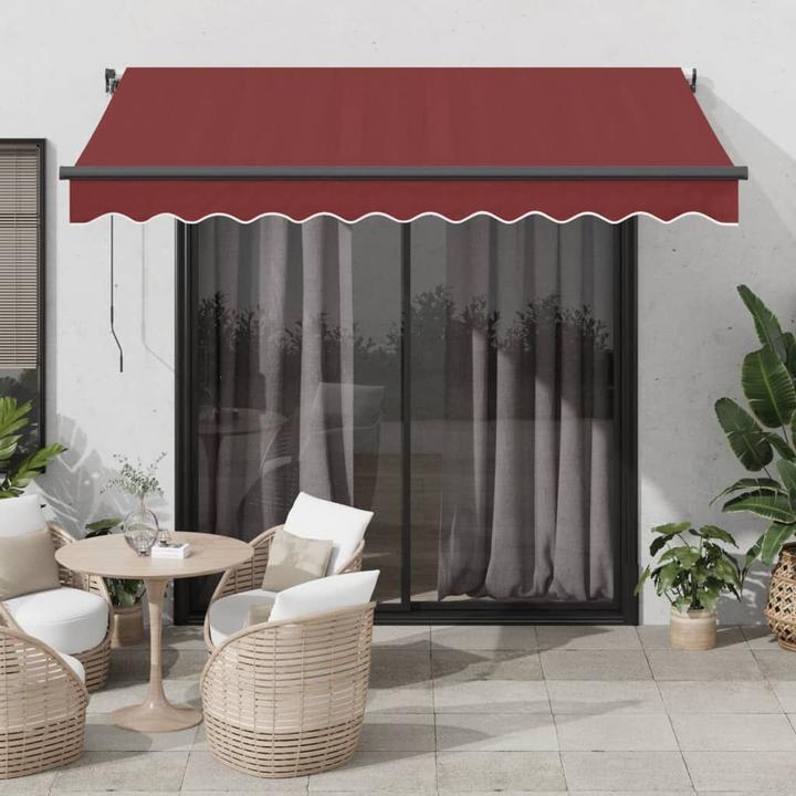 Produktbild VidaXL Markise Gelenkarmmarkise Sonnenmarkise Automatisch Weinrot 350x250cm (3.50 m)