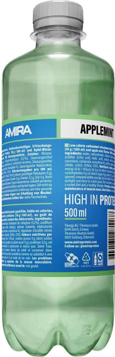 Produktbild Amira Proteinwasser Applemint (500ml) (Minze, Apfel, 1 x)