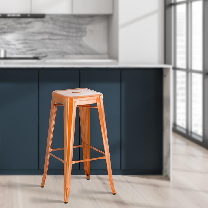 Image du produit CLP Lot de 2 tabourets de bar Joshua, orange